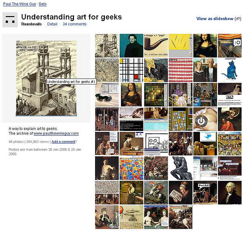 Understanding Art for Geeks, serie di Paul The Wine Guy su Flickr.com