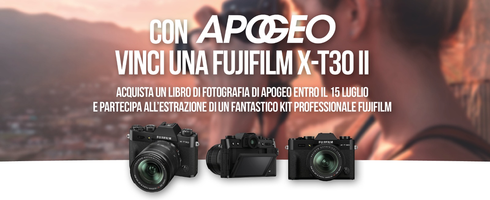 Partecipa al concorso: con Apogeo vinci una fotocamera FUJIFILM X-T30 II