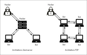 Hacking etico - due architetture, botnet, client-server e p2p