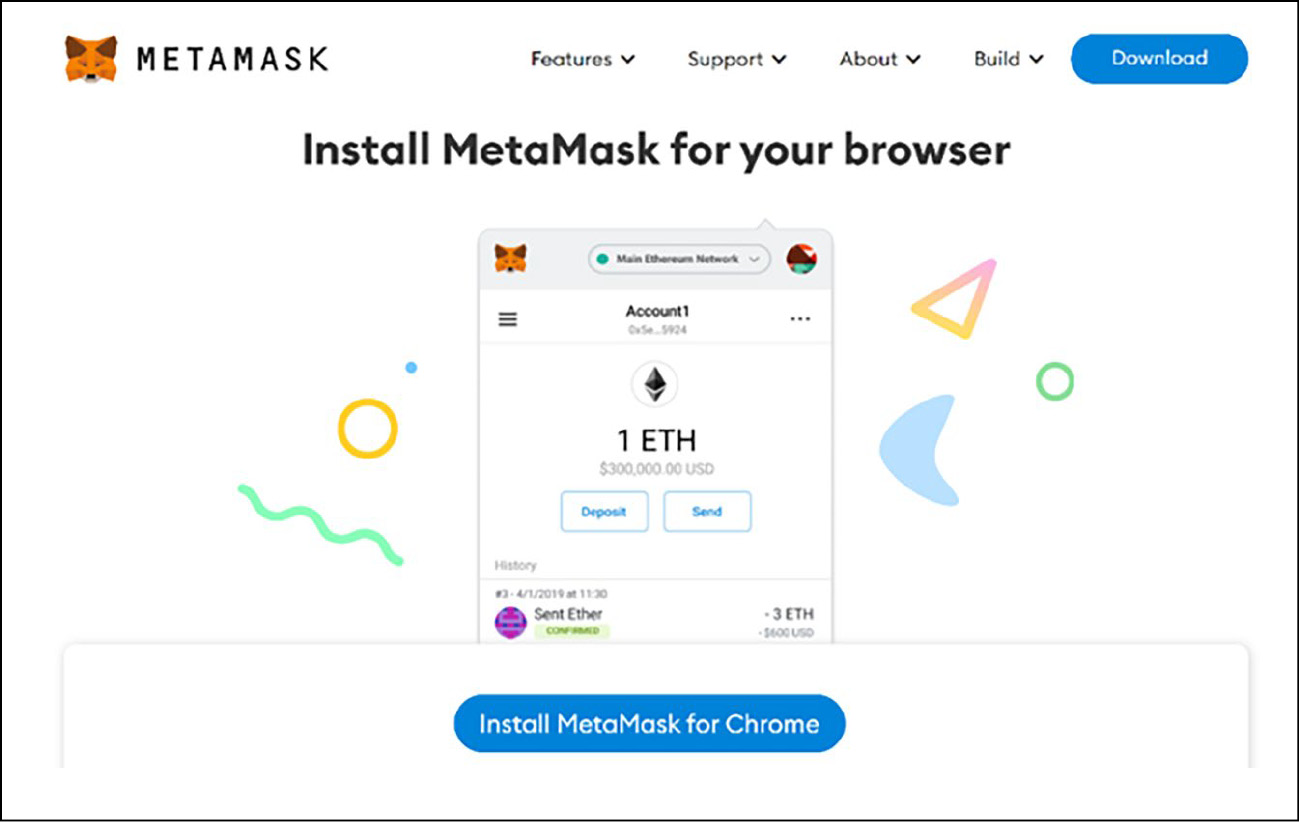 Installazione di MetaMask per Chrome
