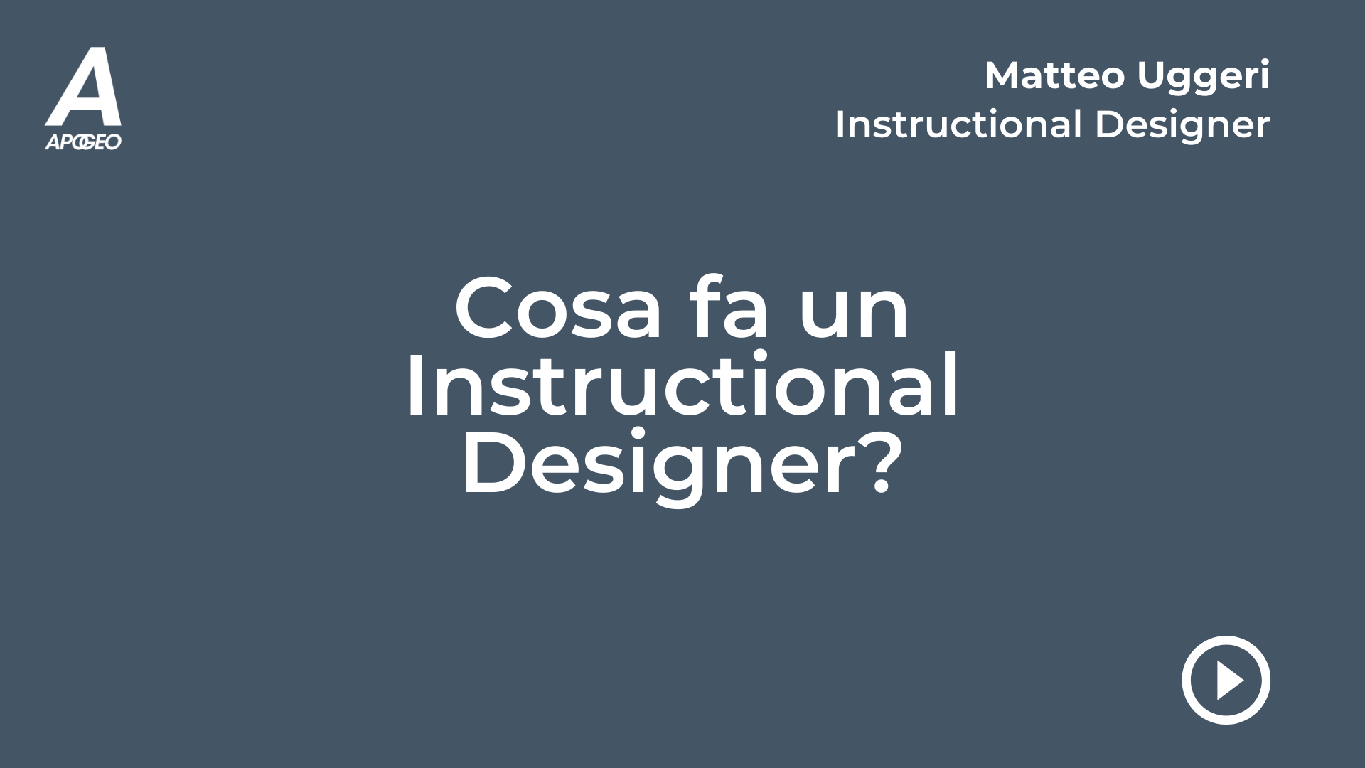 Cosa fa un Instructional Designer?