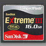 SanDisk CompactFlash Extreme III: 16 GB di memoria