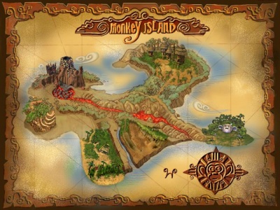 400px-Monkey_Island_Map La mappa di Monkey Island