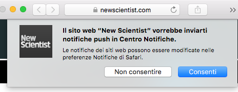 Notifiche di New Scientist